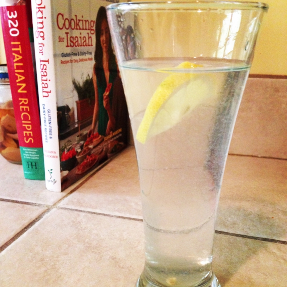 detoxifying lemon water.